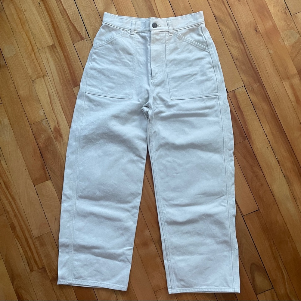 & Other Stories Cream Barrel Jeans
